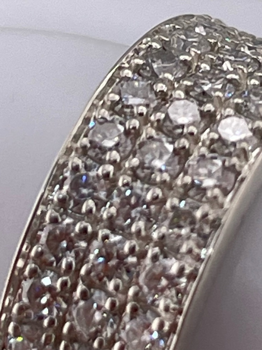 1.35ct Diamond Ring band 925 Sterling Silver. Wide band - Picture 11 of 12